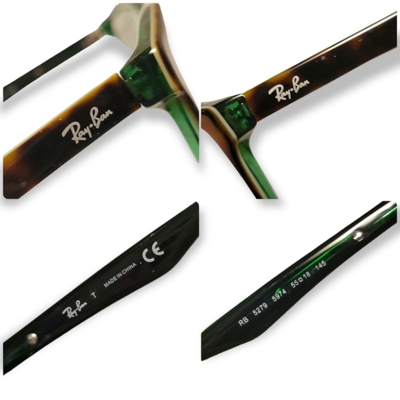 Ray Ban Optics Rb 5279 5974  Eyeglasses Frames Tortoise Green UNISEX - Picture 5 of 12